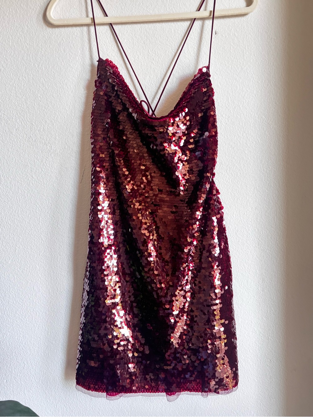 Wild Fable Burgundy/Wine Red Sequin Dress